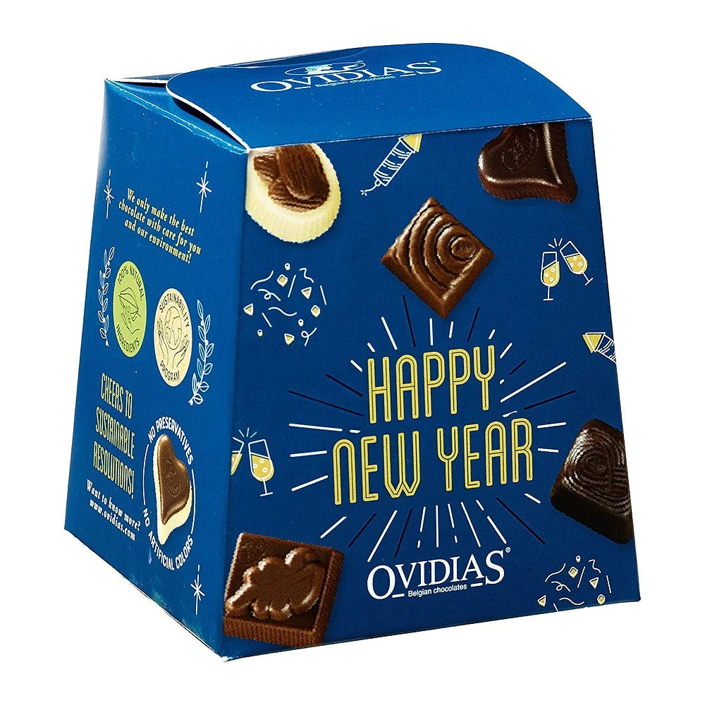Happy New Year doosje met Pralines (200gr)