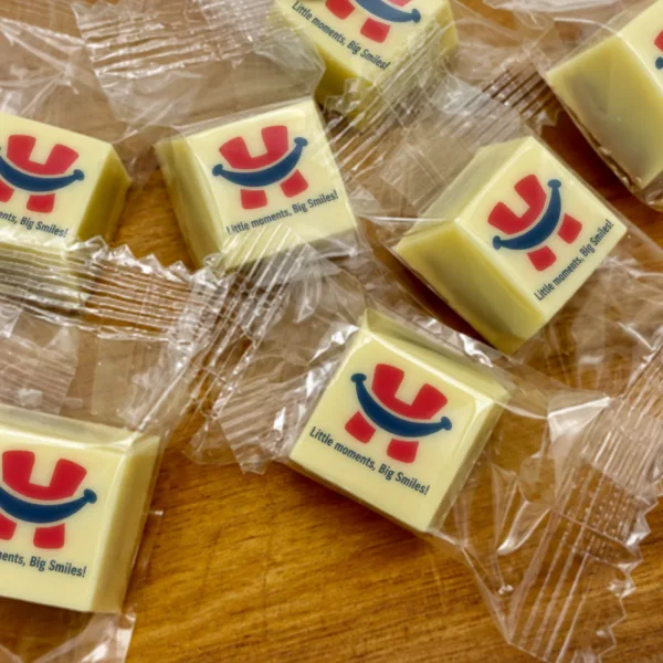 Logo Pralines in flowpack