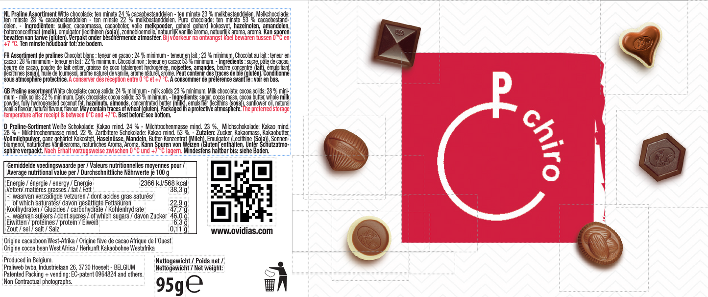 Een blik vol chocolade Geluk - gepersonaliseerd (95gr)