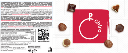 Een blik vol chocolade Geluk - gepersonaliseerd (95gr)