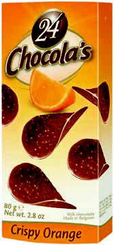 Crispy Orange  Chocolade chips 80gr