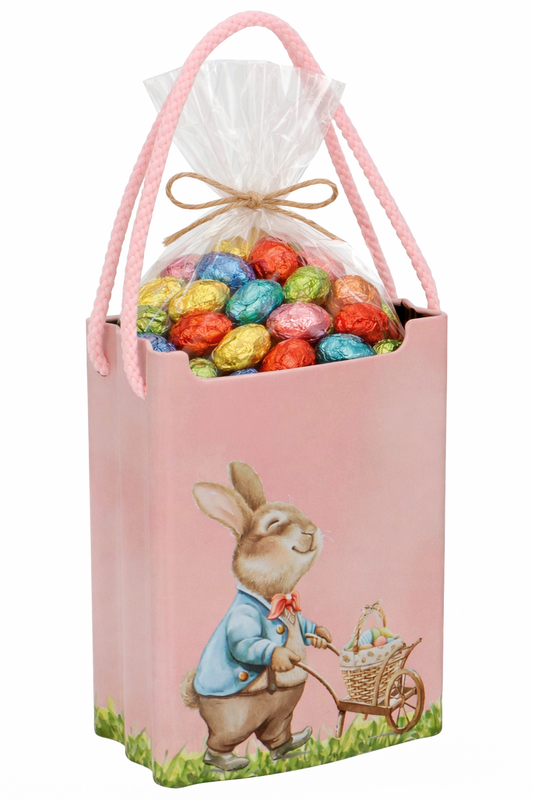 Blikken Tas Paashaas gevuld met Paaseitjes