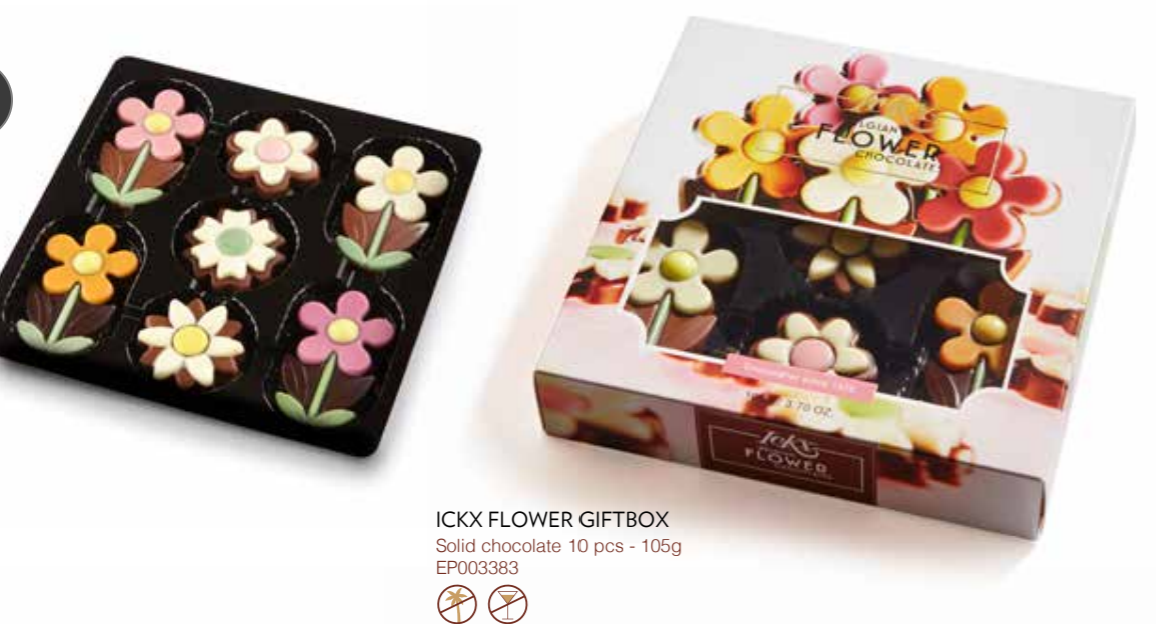 Chocolade bloemen (105gr)