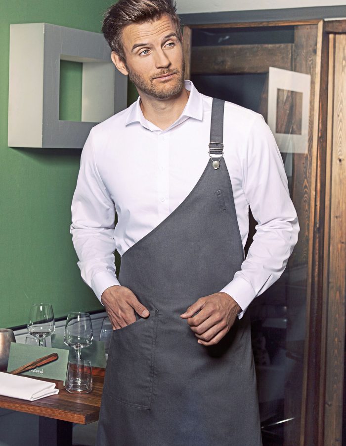 Asymmetrical Bib Apron Classic With Pocket
