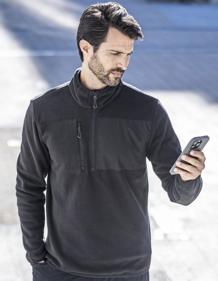 Active Printable Half Zip Microfleece Sweat